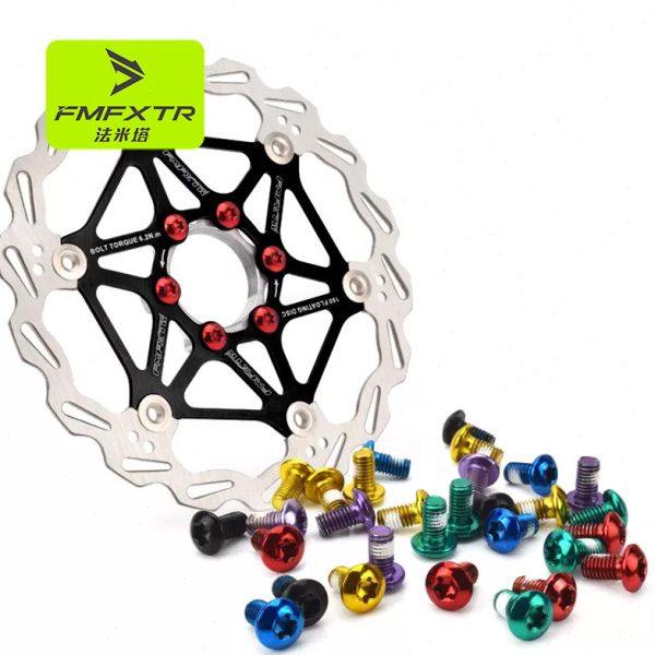 山地自行车刹车碟刹盘公路单车螺丝M5碟片5mm彩色T25螺丝改装配件