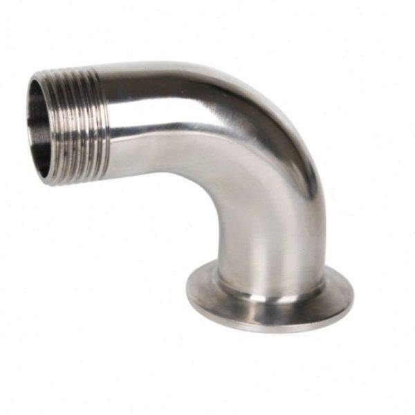 不锈钢304卫生级外丝90度弯快装直角外螺纹弯管丝扣接头弯头外丝