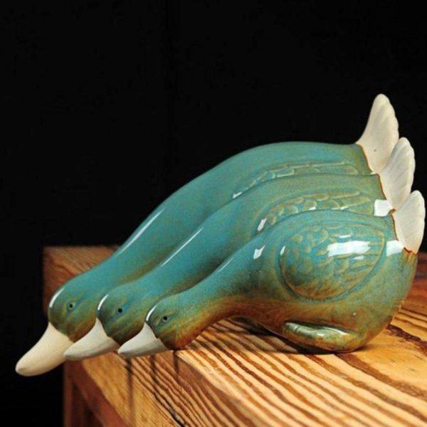 中式陶瓷戏水鸭吸水鸭子鱼池玄关庭院装饰工艺品水池假山阳台摆件,家居饰品,户外/庭院摆件,淘宝优惠券,粉丝福利购,淘宝优惠卷