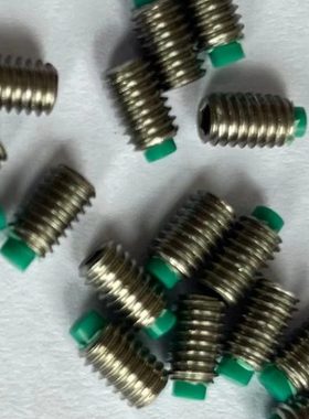 304不锈钢M3装绿色ABS塑料垫胶头螺钉机米内六角止付螺丝紧定顶丝