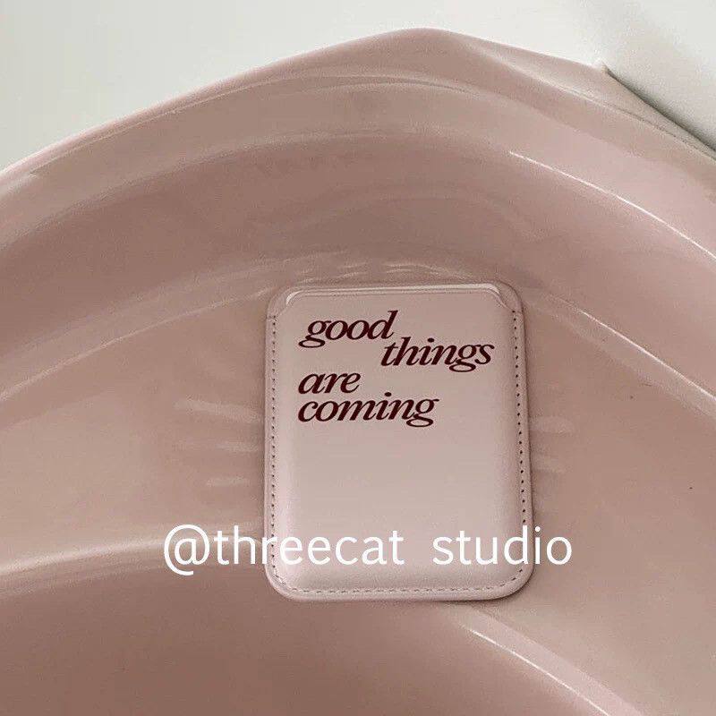 ins小众good things英文磁吸手机卡包适用苹果magsafe卡套定制