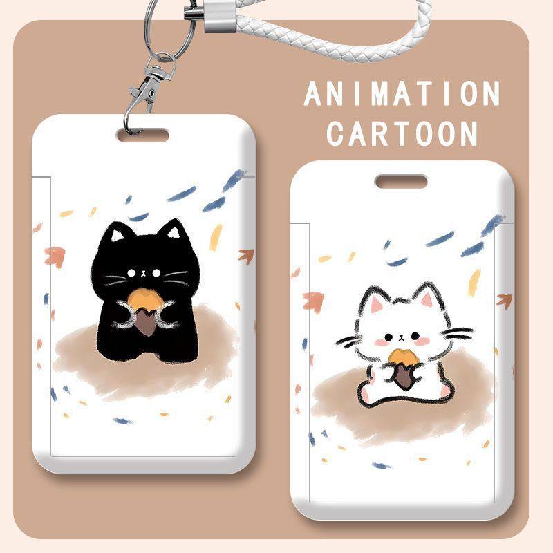 吃红薯黑白猫可爱情侣卡套学生饭卡套身份证保护壳工作牌门禁卡套,收纳整理,卡套,淘宝优惠券,粉丝福利购,淘宝优惠卷