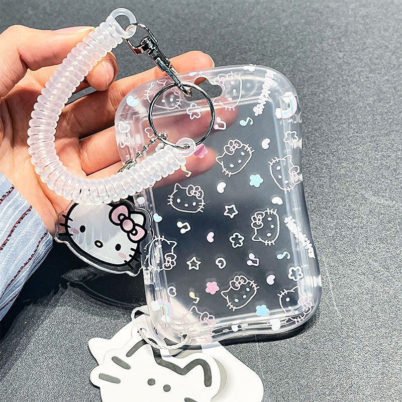 HelloKitty可爱卡套证件饭卡学生卡身份证带手绳工牌防丢明星小卡