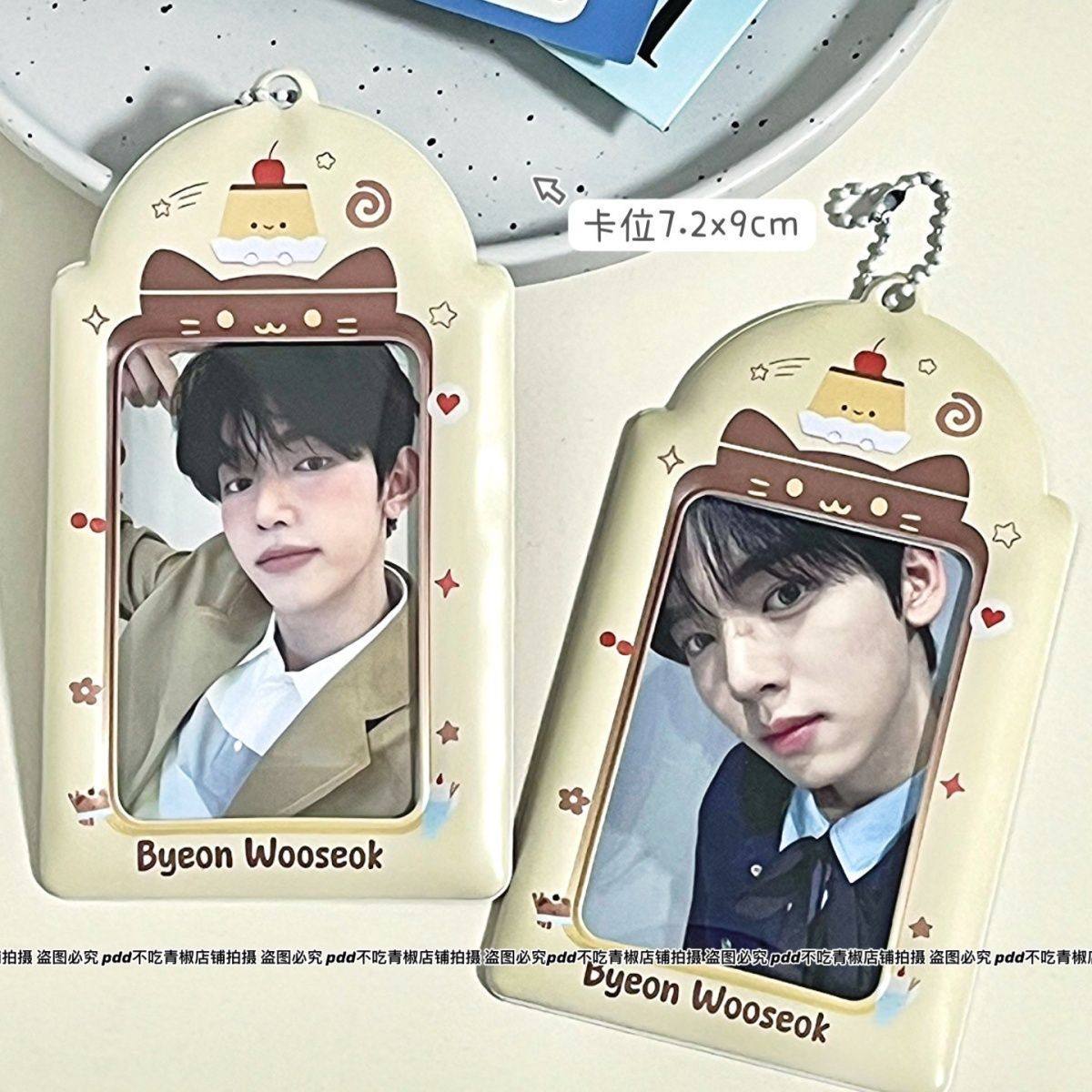 ins风布丁小猫卡套pvc身份证工作