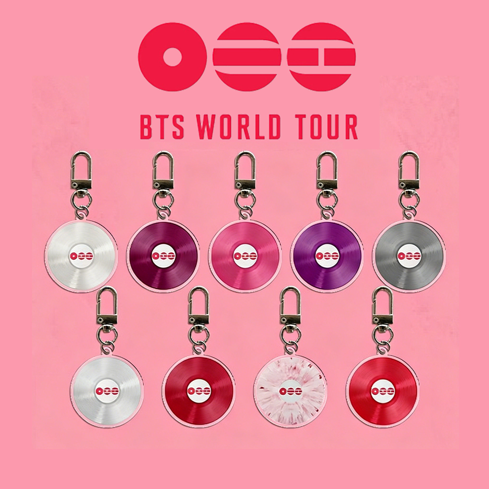 BTS世界巡回演唱会同款亚克力钥匙扣挂件明星周边应援礼品 - 实物图