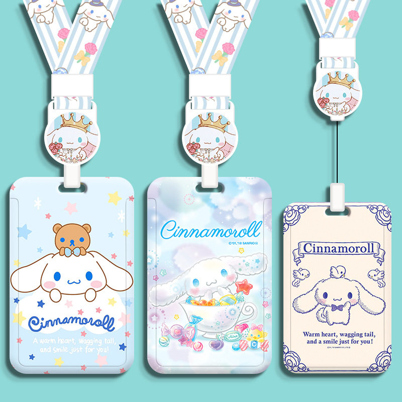 可爱学生卡套伸缩挂脖绳工作证件套行李牌校牌电梯厂牌高颜值ins