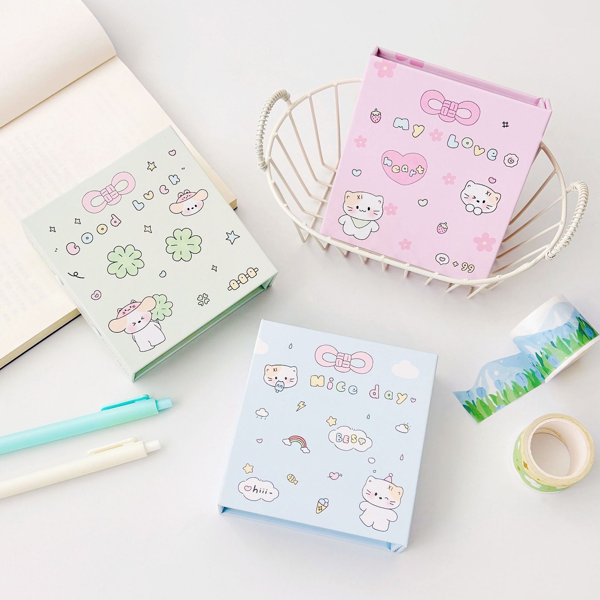 原创御守四叶草卡通磁吸一宫格卡