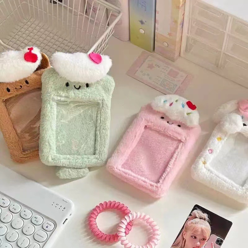 可爱云朵毛绒卡套ins校园追星饭