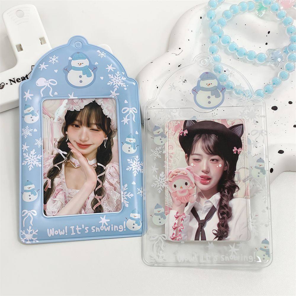 原创ins小雪人卡包展示挂件PVC卡