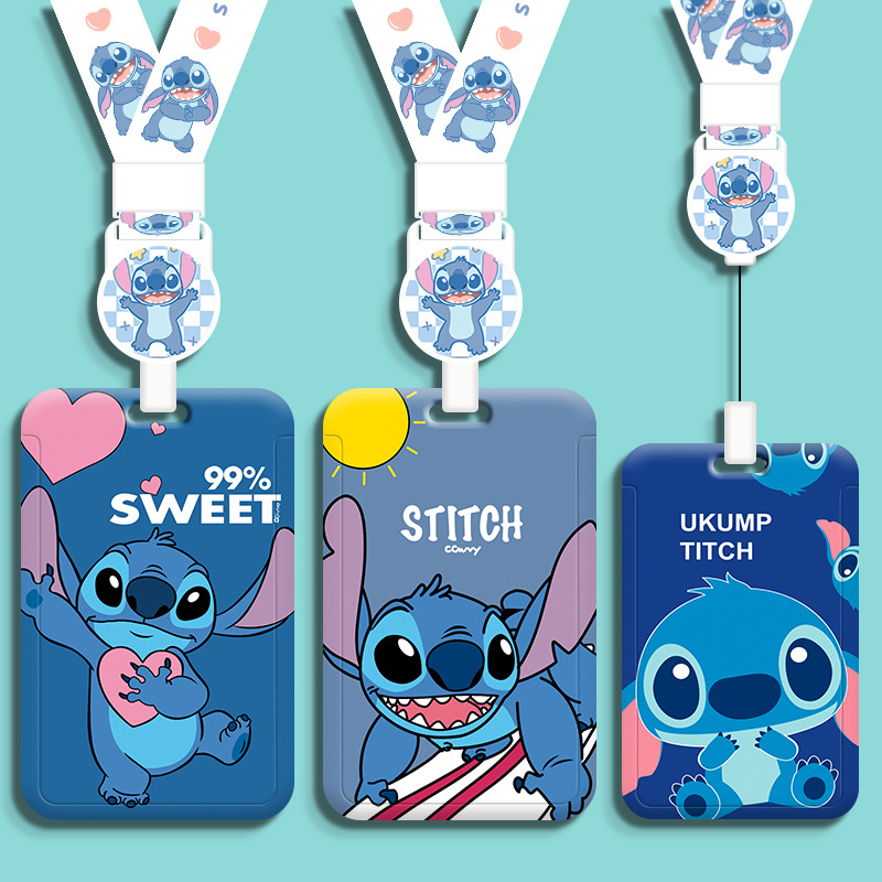 卡通公交卡套行李牌伸缩挂脖绳学生校园卡校牌电梯厂牌高颜值ins