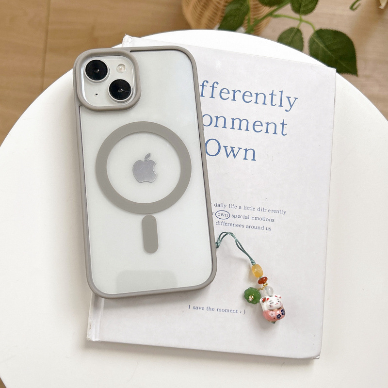 莲花猫挂绳福运将至陶瓷猫手机挂