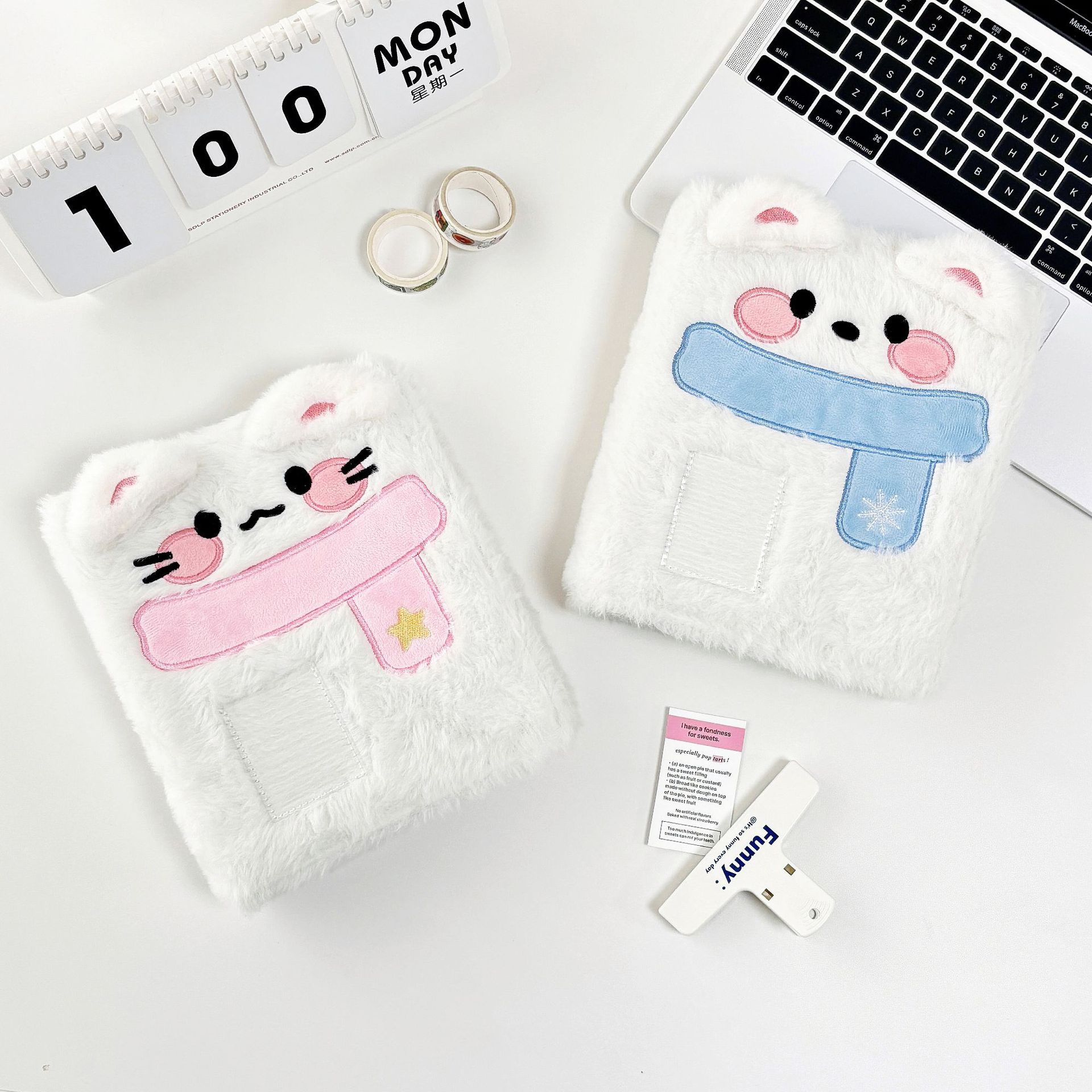 原创围巾小狗小猫毛绒卡册相册活