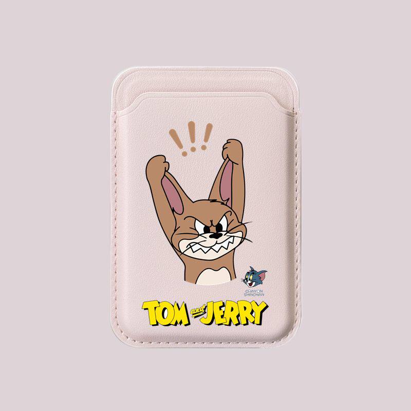 感叹猫鼠适用苹果magSafe磁吸卡包iphone16promax仿皮13pro卡套15定制