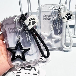 ins透明韩系卡套学生校园卡校园饭卡公交地铁挂绳身份证件保护套