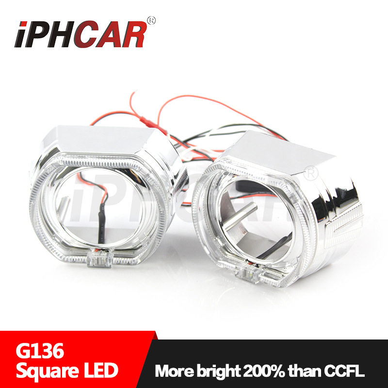 IPHCAR直销方形光导一体化G136汽车大灯双光透镜HID氙气灯鱼眼