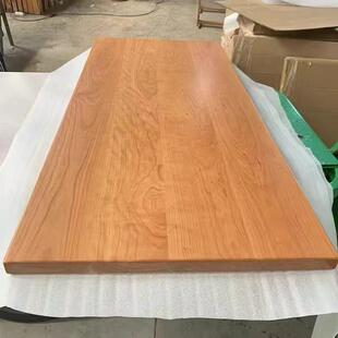 北美樱桃木桌板实木桌面升降桌书桌板原木窗台板红橡木木板餐桌板