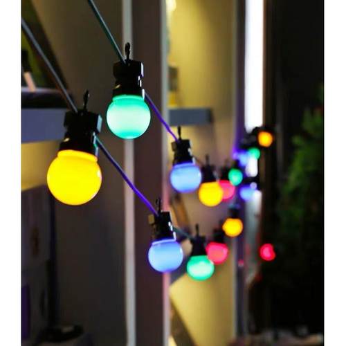 防水灯串彩灯灯带露营灯串阳台装饰闪灯串灯庭院氛围灯泡灯串