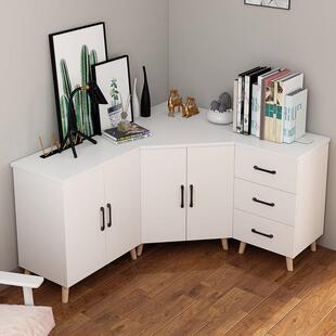 多功能组合转角柜家用简约储物柜靠墙电视柜客厅边柜弧形三角柜