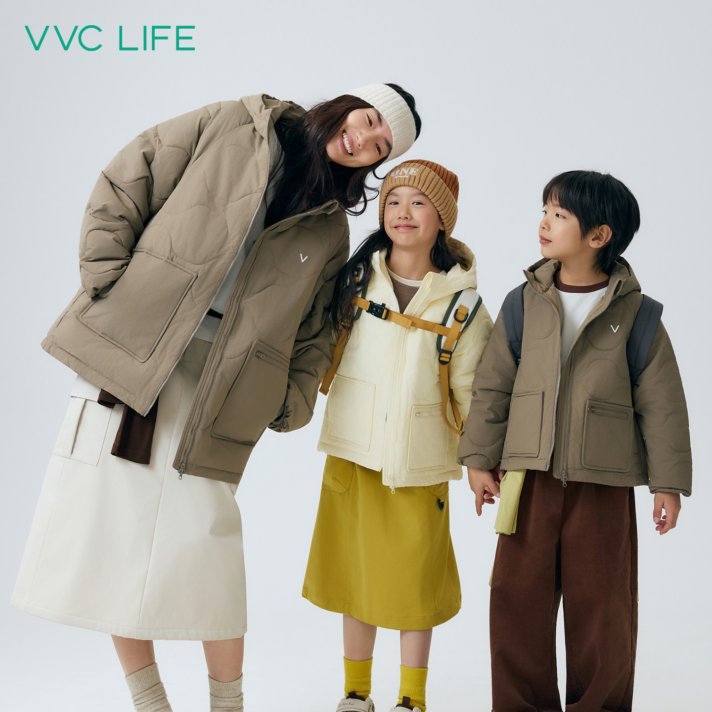 VVC life暖叙连帽棉服亲子款2026年冬季新款通勤徒步锁温