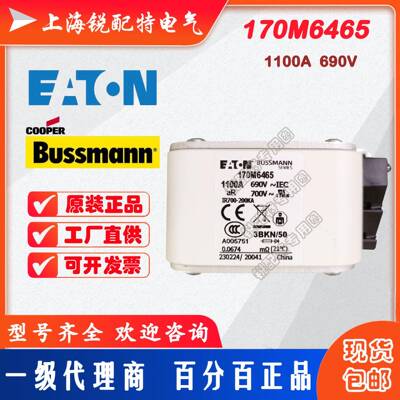 170M6465快速熔断器690V1100A巴斯曼BUSSMANN快速熔断器