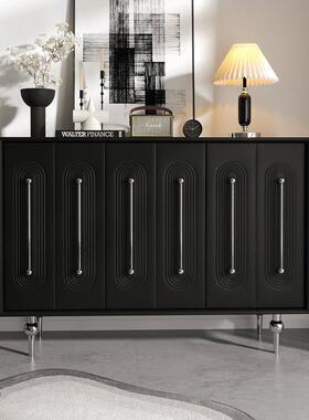 中古风奶油风黑色法式轻奢斗柜储物柜餐边柜玄关柜客厅网红小户型