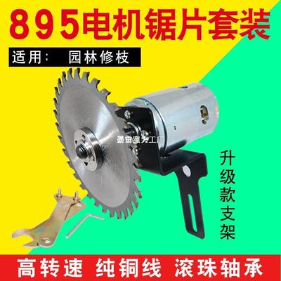 直流895电机双滚珠大功率大扭矩磨台锯园林修剪切割马达12V24V