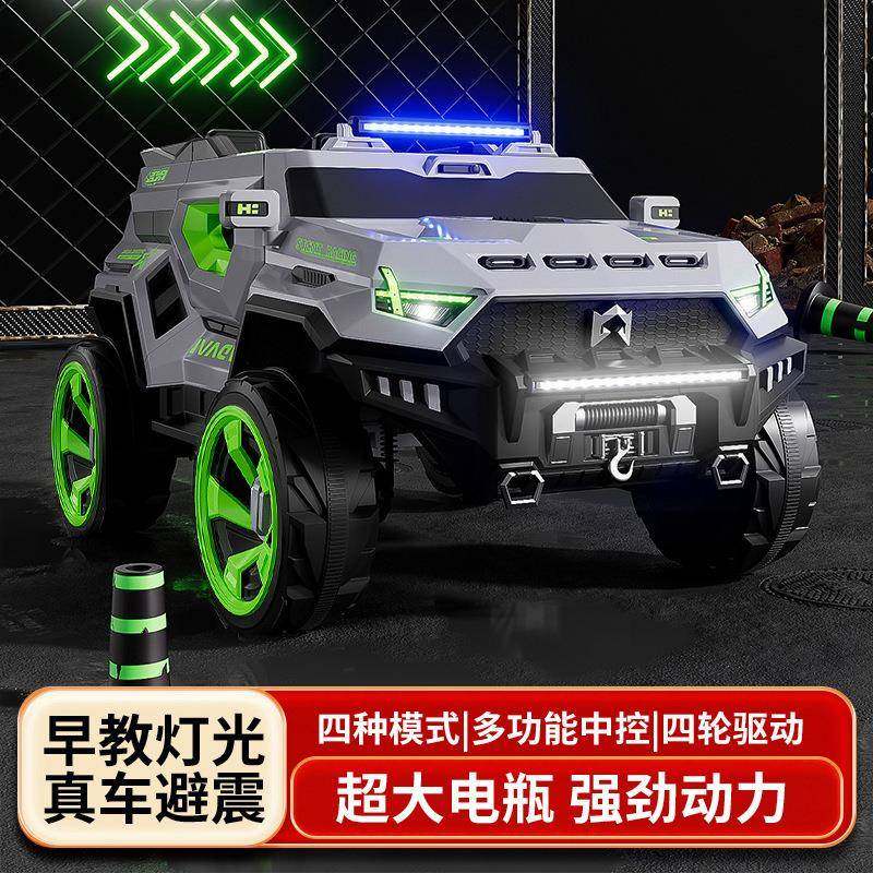 儿童电动汽车可坐人越野车四驱四轮2-10岁男孩女孩电动遥控儿童汽