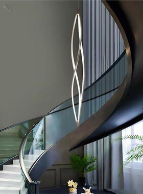 意大利Nemo楼梯长条吊灯设计师极简复式别墅旋转loft挑空楼梯间灯