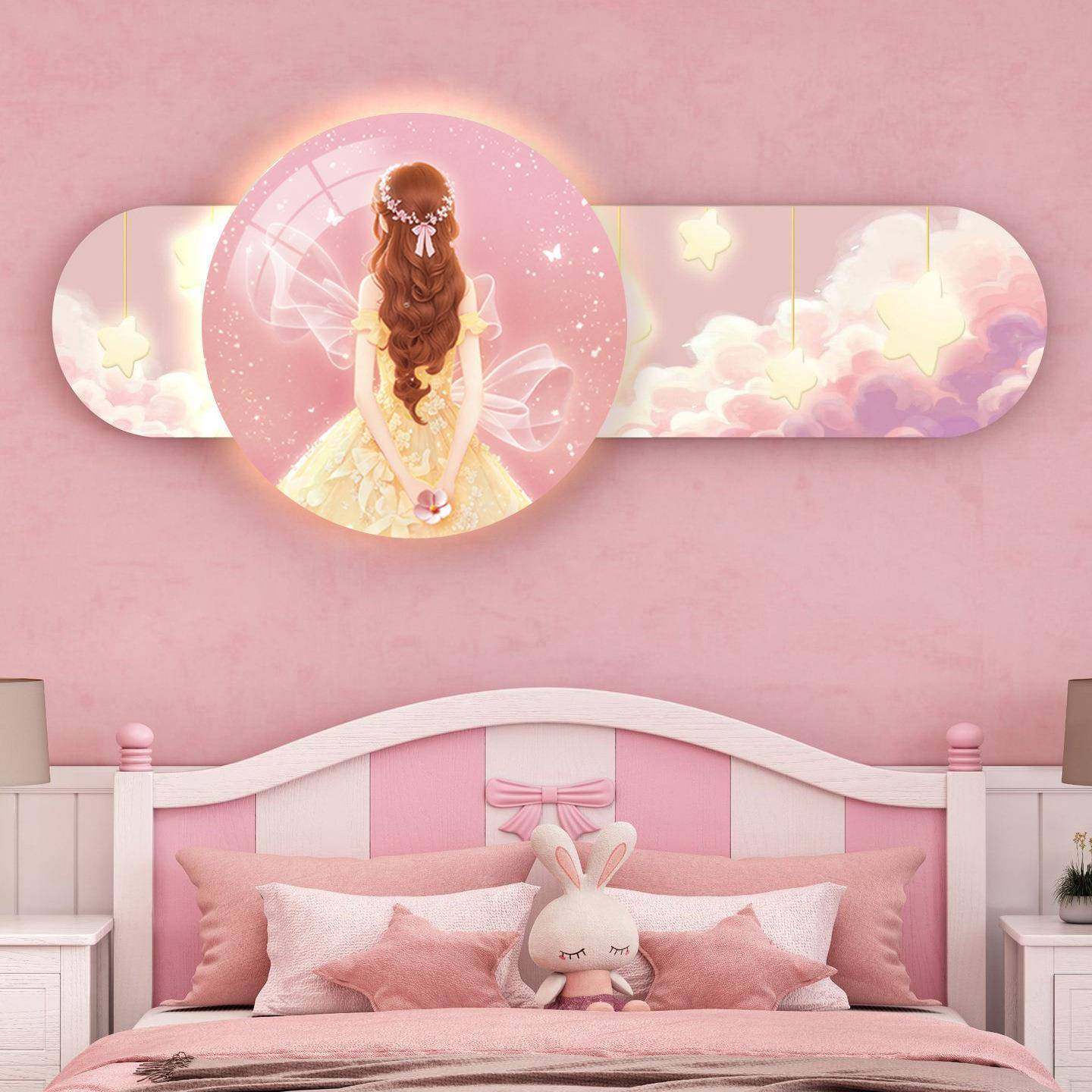 可爱温馨卡通儿童房装饰画创意趣味女孩男孩房间卧室床头挂画氛围,农用物资,其他肥料,淘宝优惠券,粉丝福利购,淘宝优惠卷