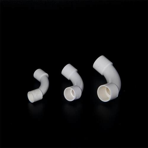 PVC162025电线管大弯头90度红兰白月弯电工管套配件大弧弯