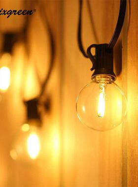 G40LED玻璃灯串婚庆庭院圣诞节日装饰露营户外防水挂串灯欧规