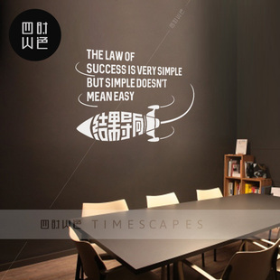 企业公司办公会议室布置文化墙贴纸画销售团队目标管理标语墙贴纸