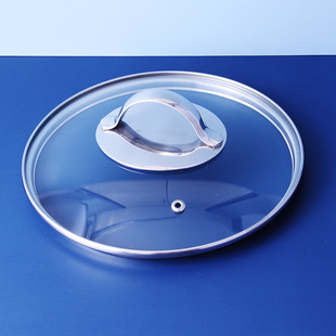 出口加厚不锈钢手柄防爆可视锅盖不锈钢边圈盖子