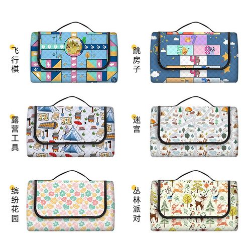 超声波野餐垫三层加厚防水防潮垫野餐布沙滩垫棉户外露营野营地垫