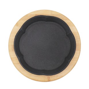 豪客来梅花形牛排铁板烧盘商用西餐厅煎牛排盘加厚铸铁牛扒烤盘