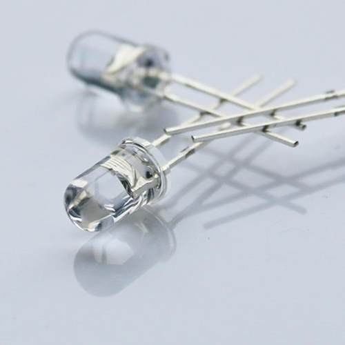 8MM圆头有边暖白光长脚led发光二极管金线超高亮8mm直插灯珠