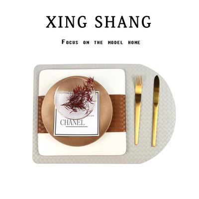 现代简约样板房西餐桌摆件创意软装西餐盘子套装北欧餐具餐厅摆件