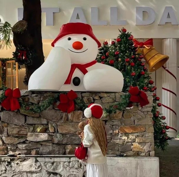 圣诞老人泡沫雕塑雪人冬季户外门头网红打卡拍照装饰雪景造景布置,商业/办公家具,雕塑,淘宝优惠券,粉丝福利购,淘宝优惠卷