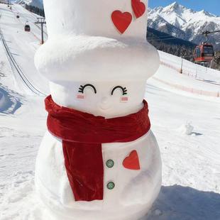 新款雪人模具堆大号冰雕雪雕神器雪人模具1米2米特大号雪人模型