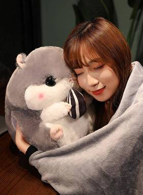 可爱暖睡手抱枕被子两用生女生男款觉汽EOH车上二合子一午睡毯办