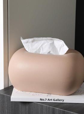 陶瓷奶油风纸巾餐盒36320摆件代厅茶几桌客装饰品轻奢餐巾现抽纸