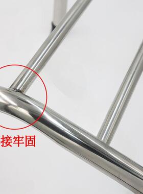 洗头配件钢理发椅脚踏家踏床用53252落地可移动脚脚垫美发椅不锈