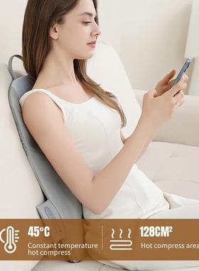 跨境按靠摩车载按仪肩颈腰背揉49761捏按摩摩器全身垫可用热敷按