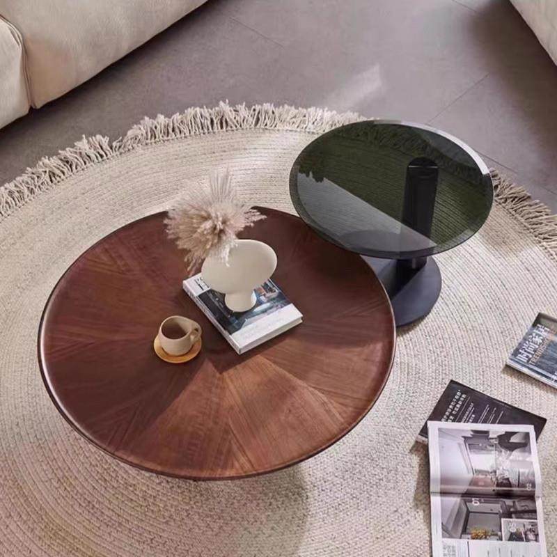 式极简圆形碟y茶几轻奢现代QPK意简约客厅小户型飞个ld