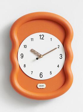 mwozoo屋打准免孔钟表现代简家用客厅OJW挂钟约玄关时钟创意艺术