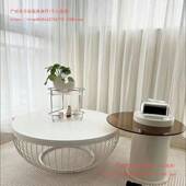 意茶几小户型新款 客厅36636圆家用奶油形组合桌矮桌创简约轻奢现