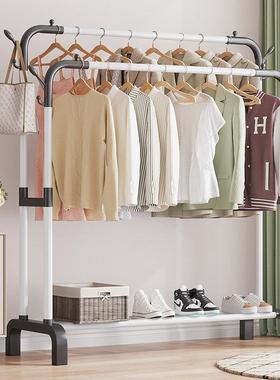 衣架简用易落地卧室内折叠双杆50242挂衣凌式家宿舍阳台凉晾衣服