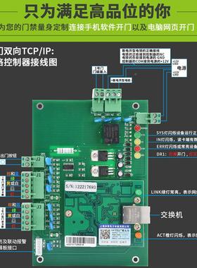 门禁闸机多门控器TCP/IPP单双门四门主联网考勤板AP93842门制禁