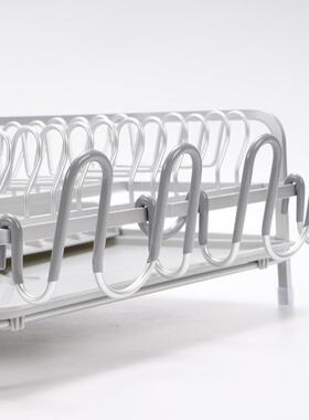 铝餐合金厨房沥水物架太空铝可拉伸碗碟架双层置碗44012碟收具纳