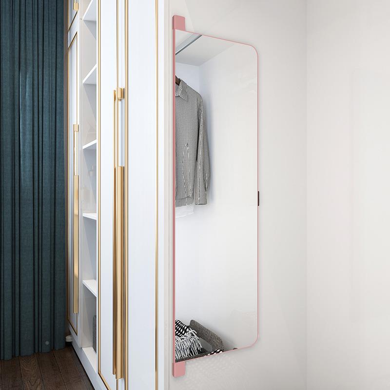 衣柜全子穿衣镜内置推拉RQP平身开门装隐内形折叠旋转试衣对翻转